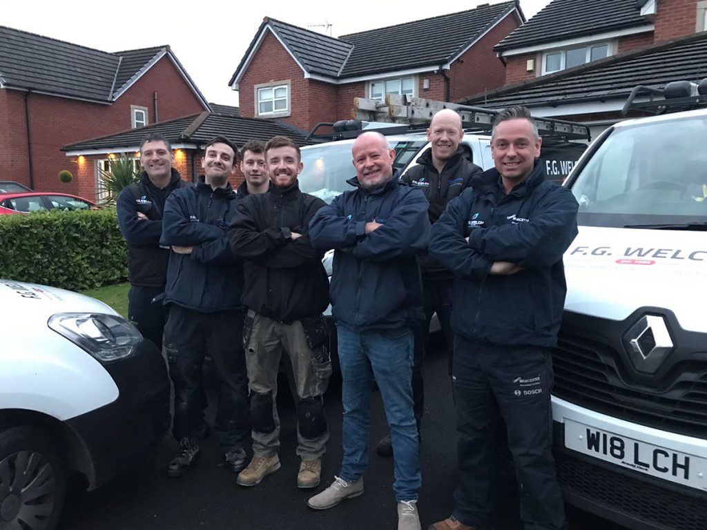 F.G. Welch heating engineers at work