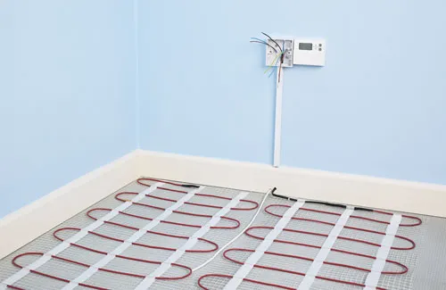 Underfloor heating pipe installation by F.G. Welch in Wigan